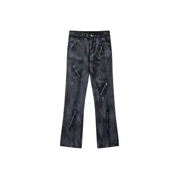 Yiwen Jeans Unisex Black
