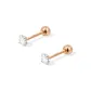 [1 Pair]3mm Double-Head Stud Earrings[999 Fine Silver]
