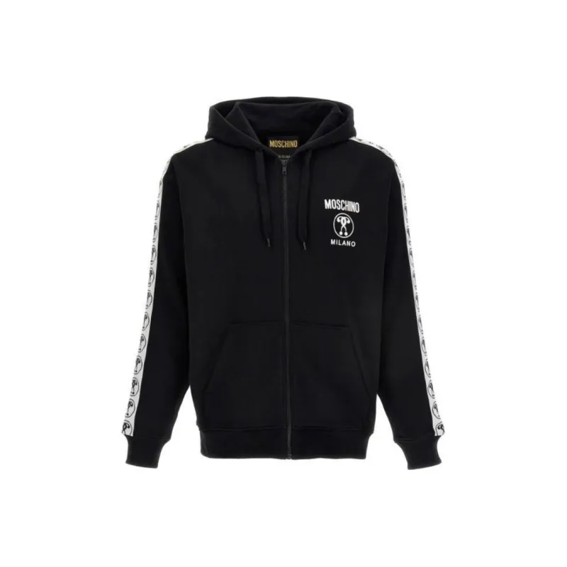 MOSCHINO Double Question Mark Zipped Hoodie-0