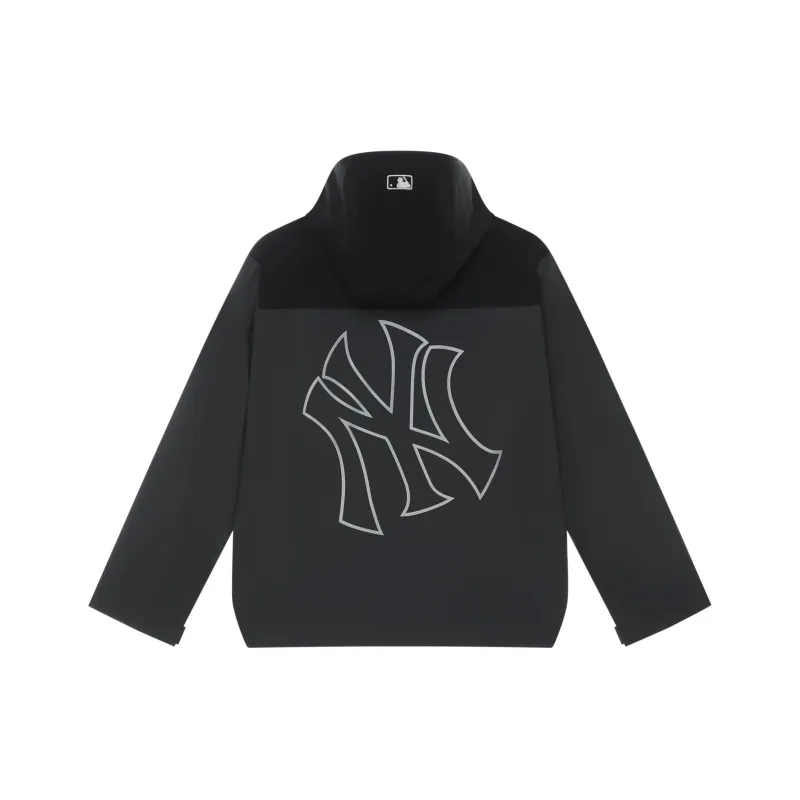 MLB New York Yankees Basic Collection 24FW Windproof Jacket Unisex Charcoal Gray-0