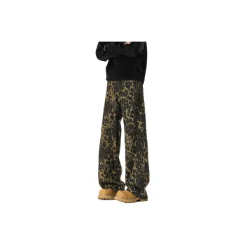 ZONEiD Jeans Unisex Leopard Print