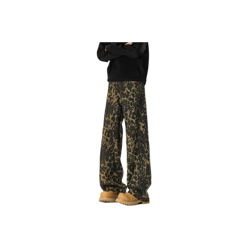 ZONEiD Jeans Unisex Leopard Print-0