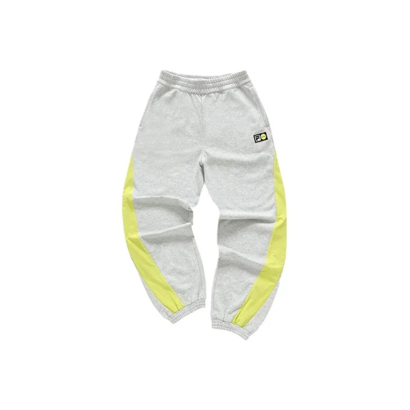 Beams X FILA FUSION Knitted Sweatpants Men Elegant Heather Gray-0
