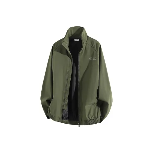 YOSICIL Jackets Coats Unisex Army Green
