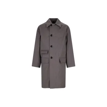 Lemaire Trench Coats Men Gray