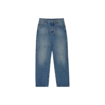 MM6 Maison Margiela Logo Patch Straight-Leg Jeans