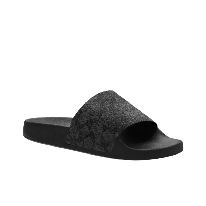 COACH Signature EVA Rubber Sole Slide Slippers Men's Black-2