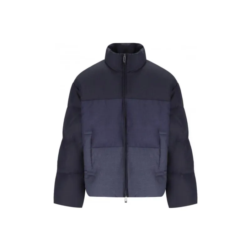 EMPORIO ARMANI Funnel Neck Zipped Padded Jacket-0