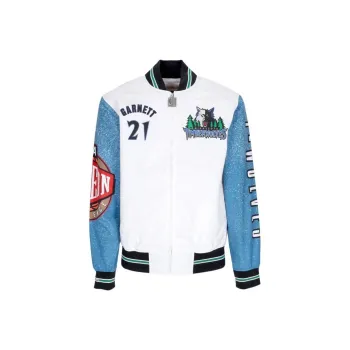 Mitchell & Ness Minnesota Timberwolves 21 Kevin Garnett Player Jacket Men's Multicolor/White