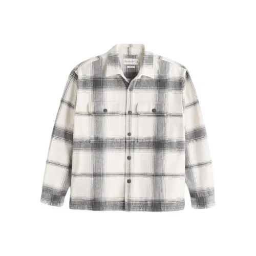 Abercrombie＆Fitch Jackets Coats Men's Gray Plaid