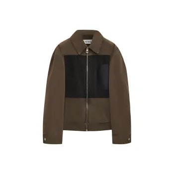 LOEWE Logo Embossed Zip Up Jacket