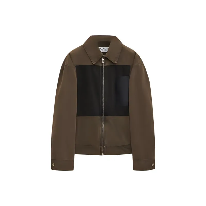 LOEWE Logo Embossed Zip Up Jacket-0