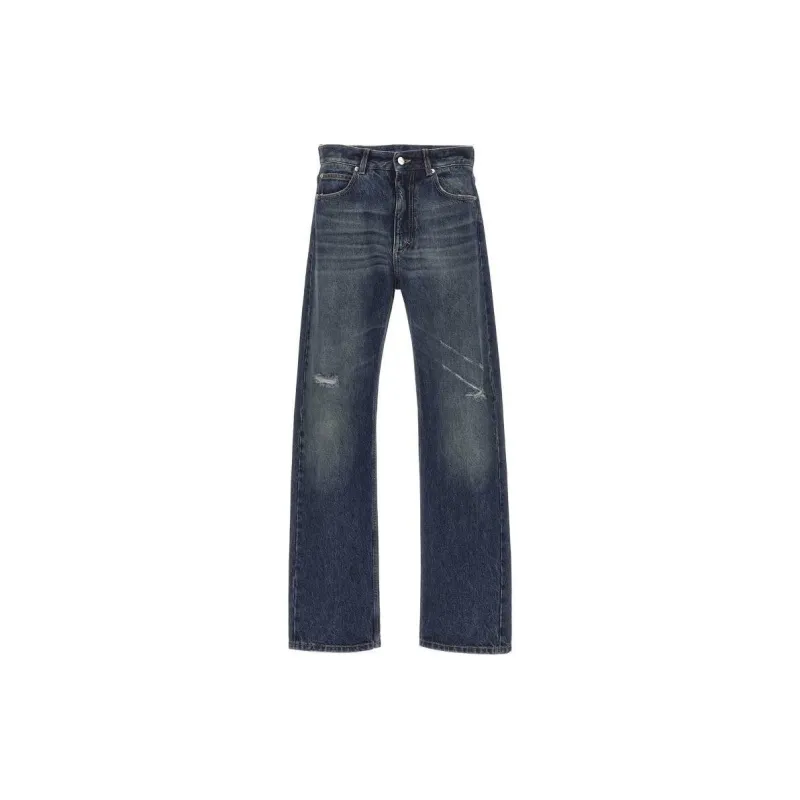 Ferragamo Distressed Tapered Leg Jeans-0