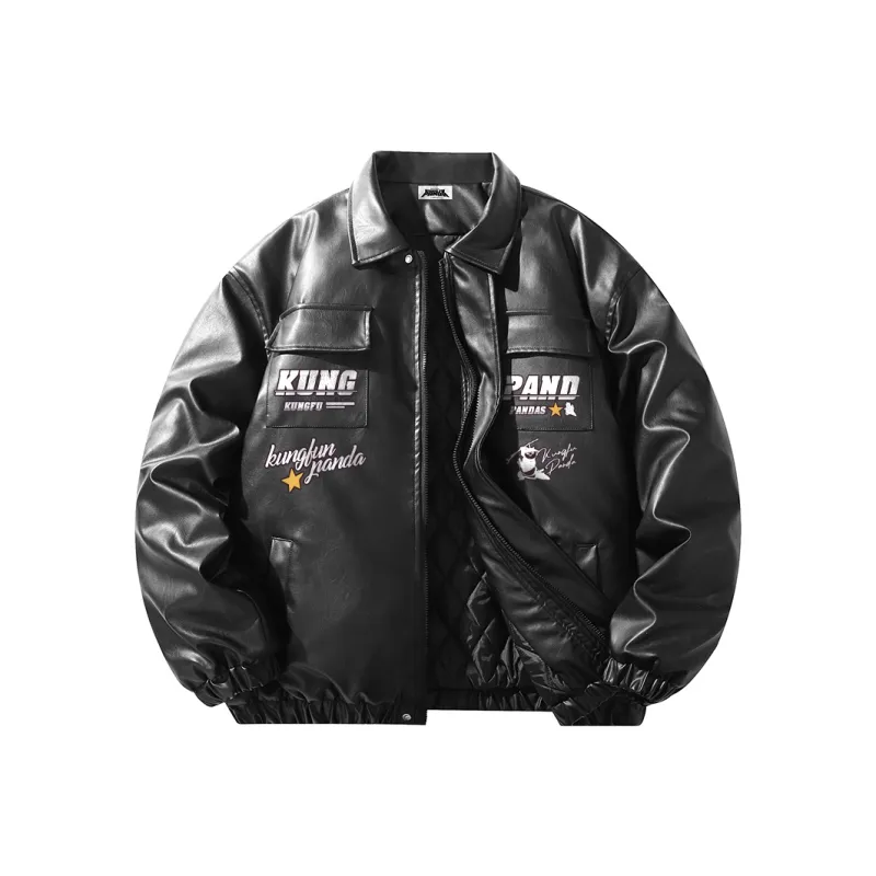 Kung Fu Panda Leather Jacket Unisex-21