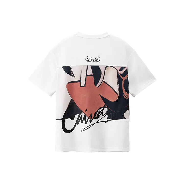 CAISEDI T Shirts Men White-1