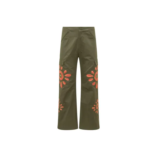 BLUEMARBLE Embroidered Gabardine Cargo Trousers