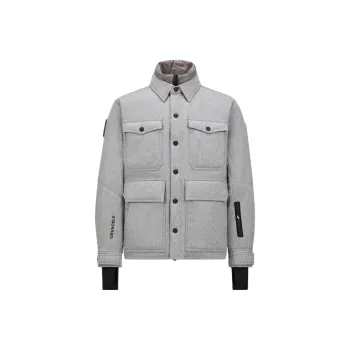 Moncler Grenoble Antuco Logo Patch Shirt Jacket