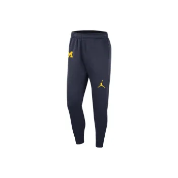 Jordan Brand Club Michigan Club Fleece Knitted Sports Pants Men's Marine Blue