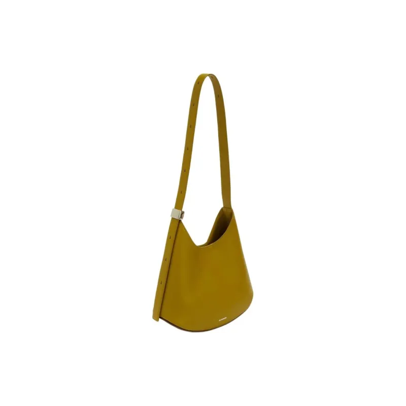JIL SANDER Cow Leather Shoulder Bag Small Size Women's Yellow Green-1