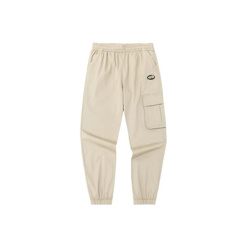 ANTA Life Collection Knitted Sweatpants Men Khaki-0