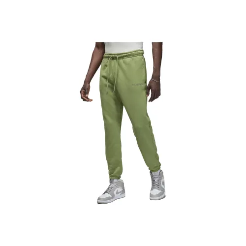 JORDAN Wordmark Knitted Sweatpants Men Light Olive
