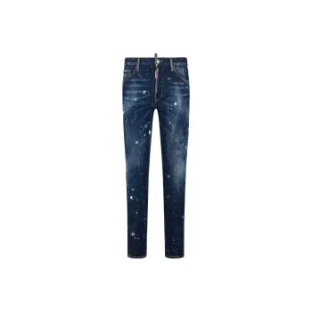 DSQUARED 2 Sprayed Effect Straight Leg Distressed Jeans