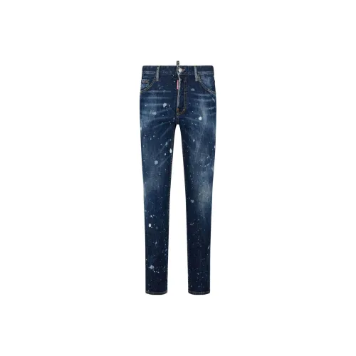 DSQUARED 2 Sprayed Effect Straight Leg Distressed Jeans