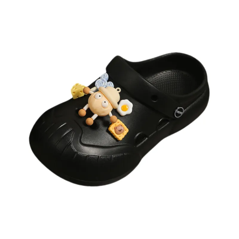 YUZHAOLIN DIY Clog Summer Wear Good Looking Slip Resistant Abrasion Resistant Couple Home Cute Coal Ball Clogs-2