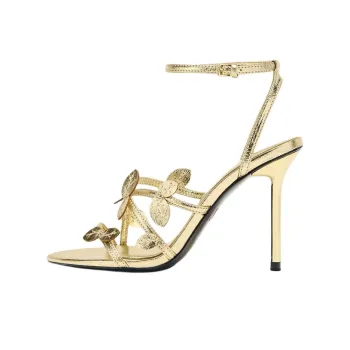 ZARA One Strap Sandals 10.5cm Women's Gold