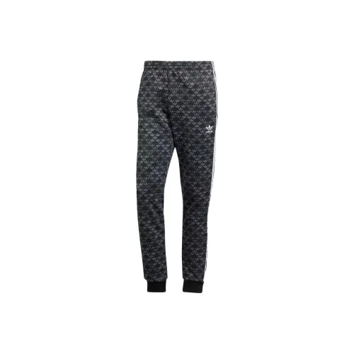 Adidas Originals Sstr Classic Mono Tracksuit Bottoms Knitted Sports Pants Men's Black
