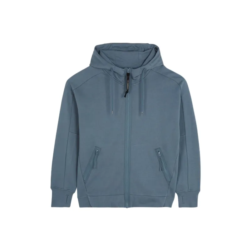 C.P.Company Diagonal Raised Fleece Goggle Zipped Hoodie-0