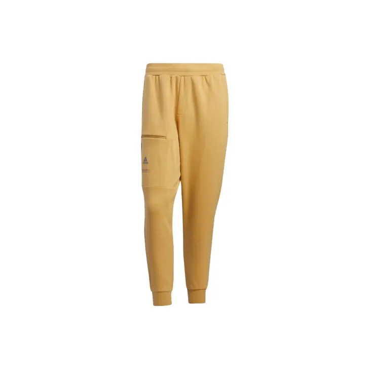 Adidas Knitted Sports Pants Men's Light Gold-0