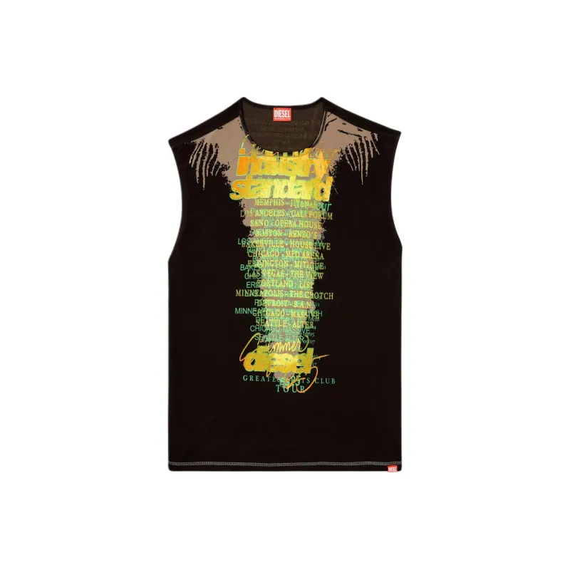DIESEL Tank Tops Unisex Black-0