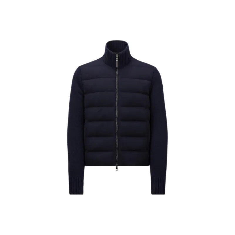 Moncler Zip Up Knit Sleeved Padded Cardigan-0