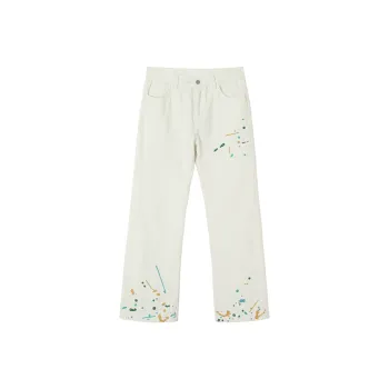 YADcrew Jeans Unisex White