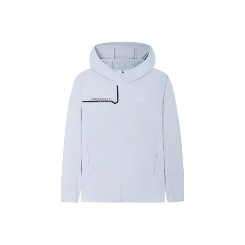 Anta Variety Training Collection Trench Coat Men's Morning Gray Blue