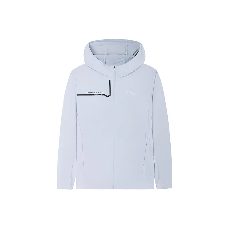 Anta Variety Training Collection Trench Coat Men's Morning Gray Blue-0