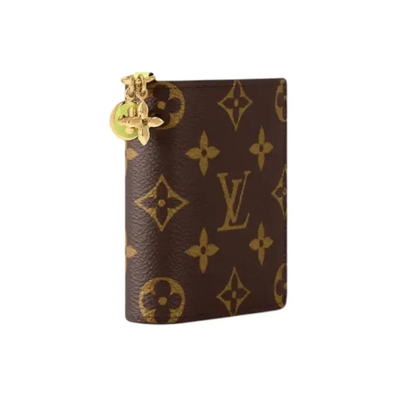 LOUIS VUITTON Canvas Wallet Unisex Brown-1