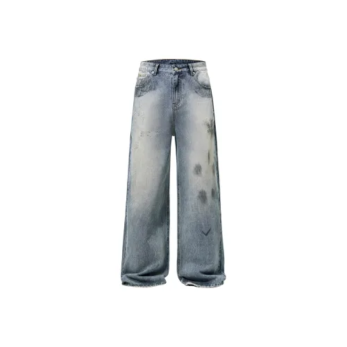 ZWWWZ Jeans Unisex Vintage Blue