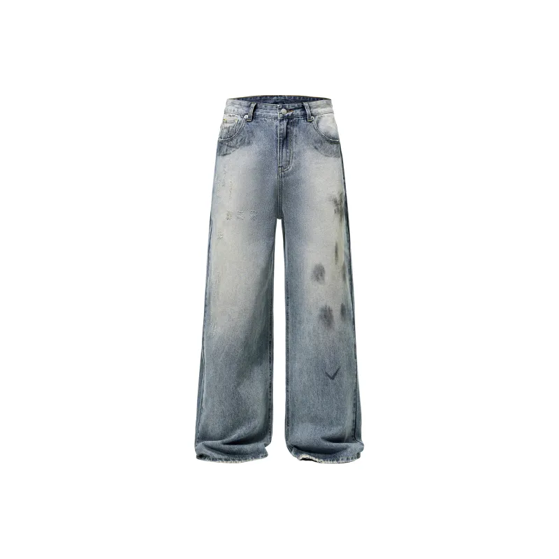 ZWWWZ Jeans Unisex Vintage Blue-0