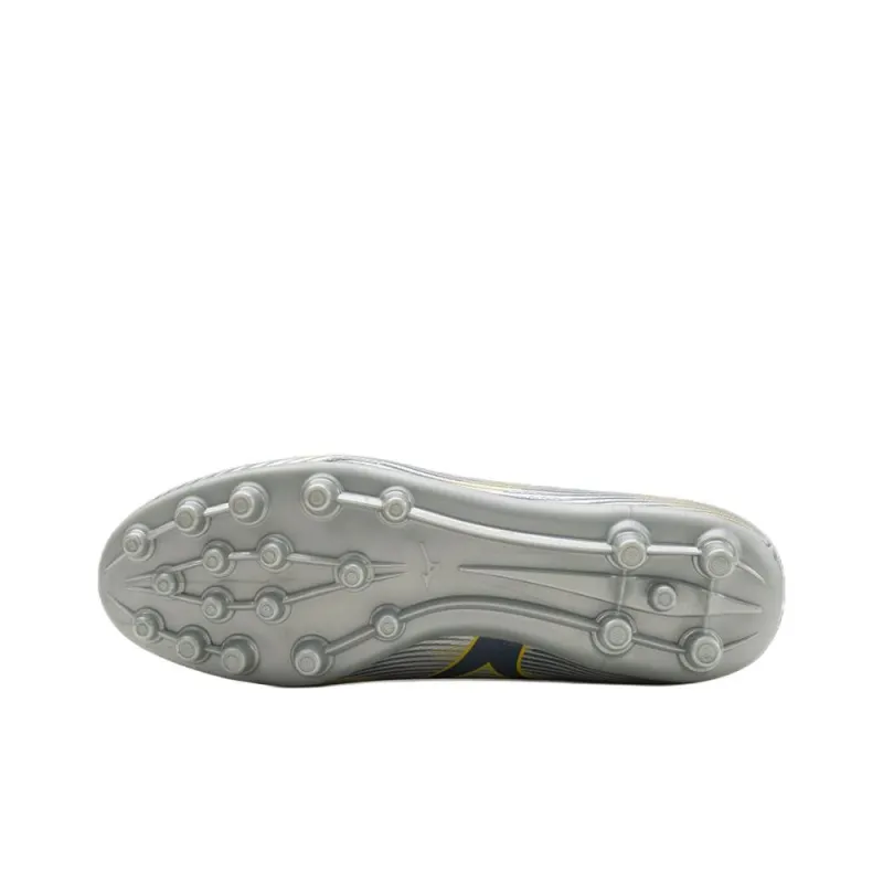Mizuno Alpha 2 AG Rubber Short Studs Anti Slip Wear Resistant Soccer Shoes Men's Silver-3