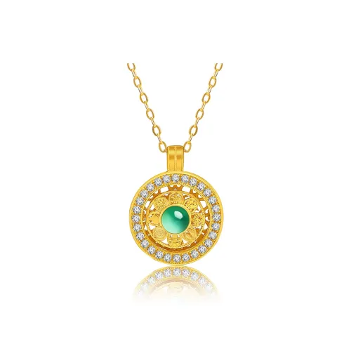 With The Heart Of The Jade Ice Glutinous Necklaces Women's