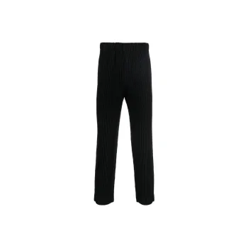 Homme Plissé Issey Miyake Casual Pants Men Black