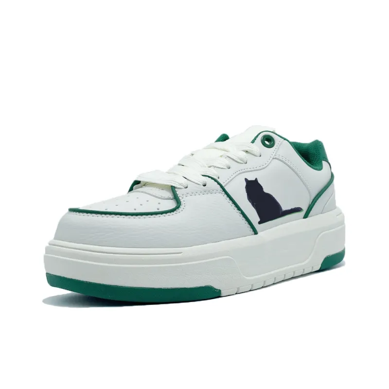 PAIN OR PLEASURE Skateboard Shoes Unisex White Green-1