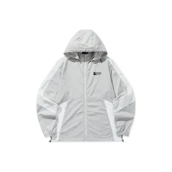 QIAODAN Trench Coat Men's Light Moss Gray/Jordan White