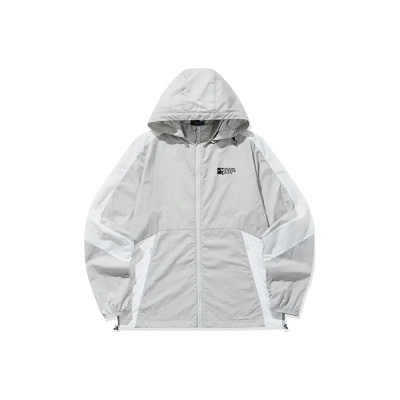 QIAODAN Trench Coat Men's Light Moss Gray/Jordan White-0