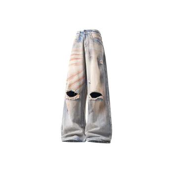 YINLEI Jeans Unisex Vintage Blue