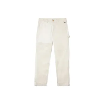 LACOSTE SS22 Casual Pants Men's Ecru