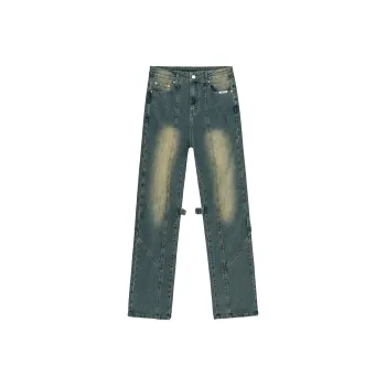 XINYINSU Jeans Unisex Yellow Mud
