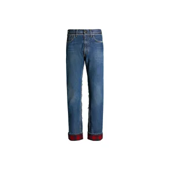 Maison Margiela Pendleton Yoke Distressed Jeans